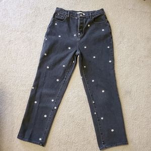 Pacsun high-rise straight falling daisy jeans